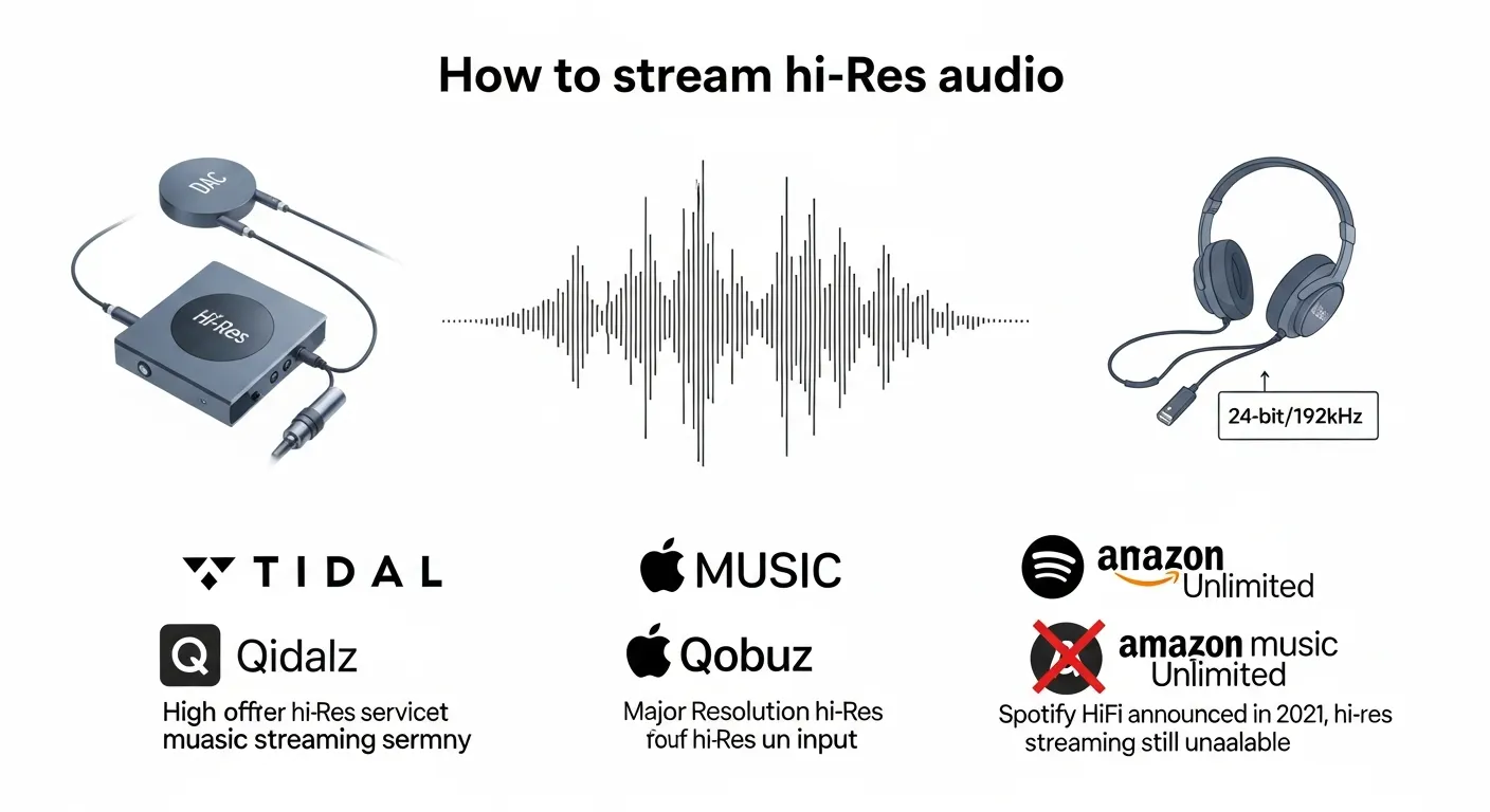 How do I stream hi-res audio