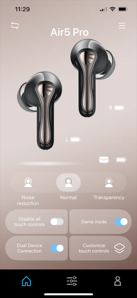 Air5 Pro App Experience and Controls
