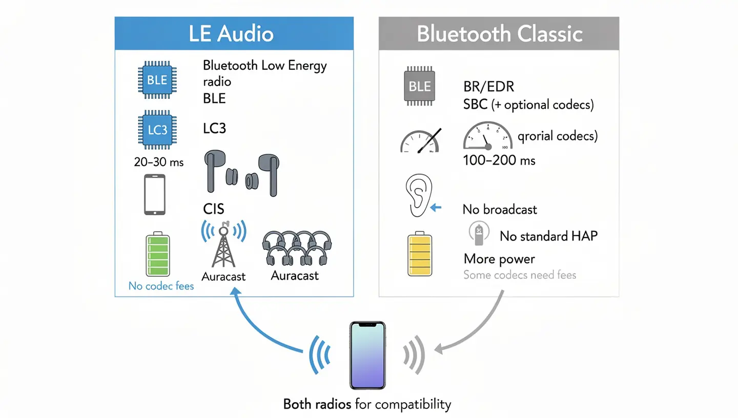 LE Audio vs Bluetooth Classic