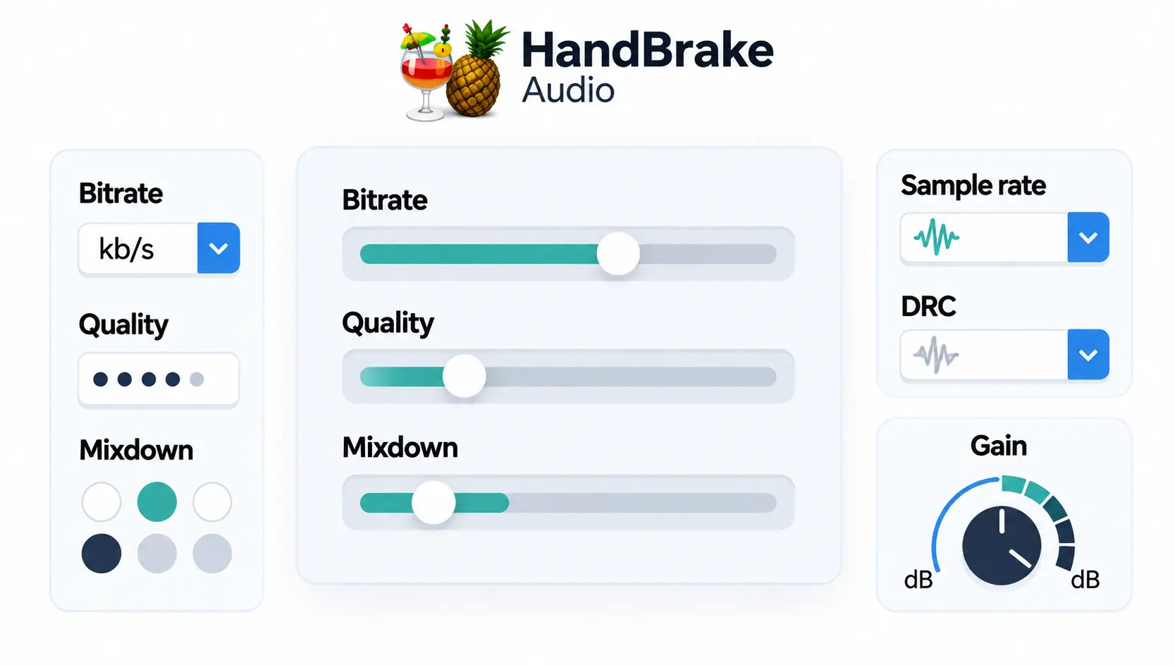 HandBrake audio bitrate